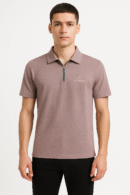 Men’s Premium Zipper Polo T-Shirt
