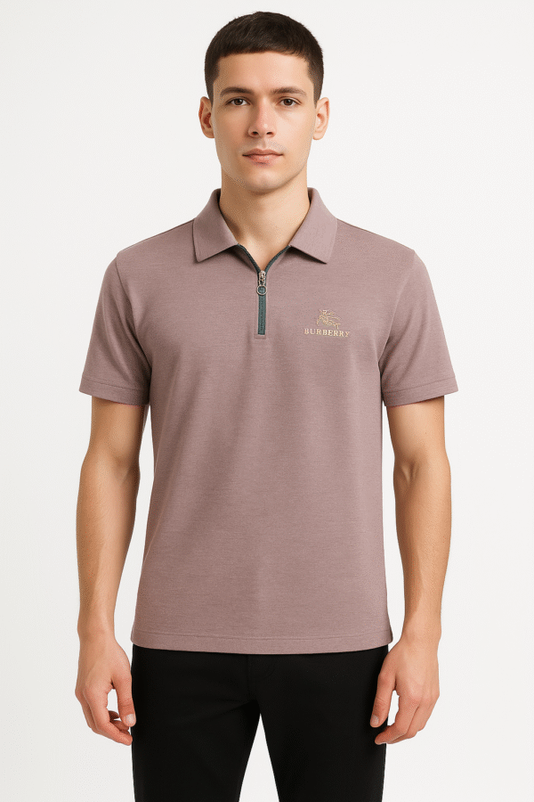 Men’s Premium Zipper Polo T-Shirt - Image 8