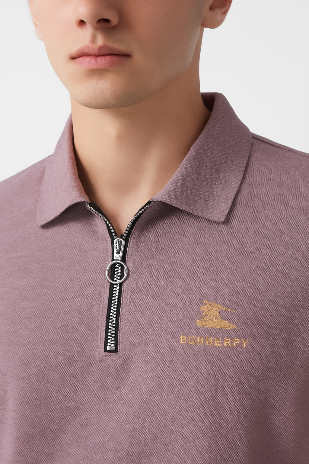 Men’s Premium Zipper Polo T-Shirt - Image 7