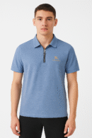 Men’s Premium Zipper Polo T-Shirt