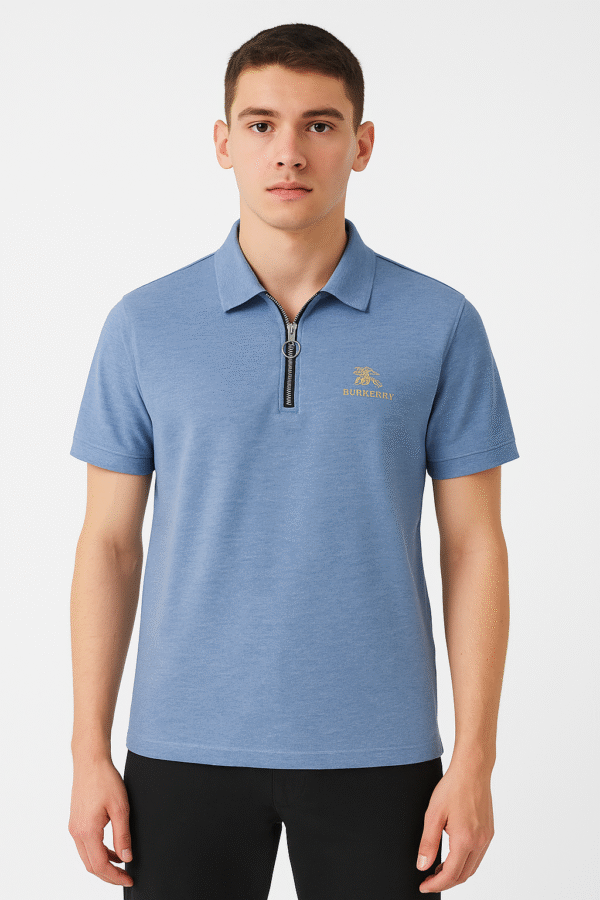 Men’s Premium Zipper Polo T-Shirt - Image 5