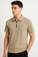Men’s Premium Zipper Polo T-Shirt