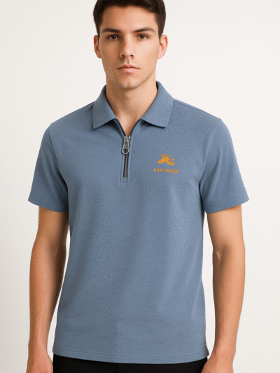 Men’s Premium Zipper Polo T-Shirt