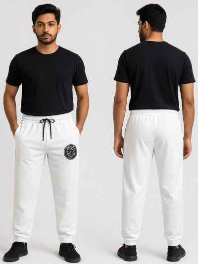 Men’s White Joggers