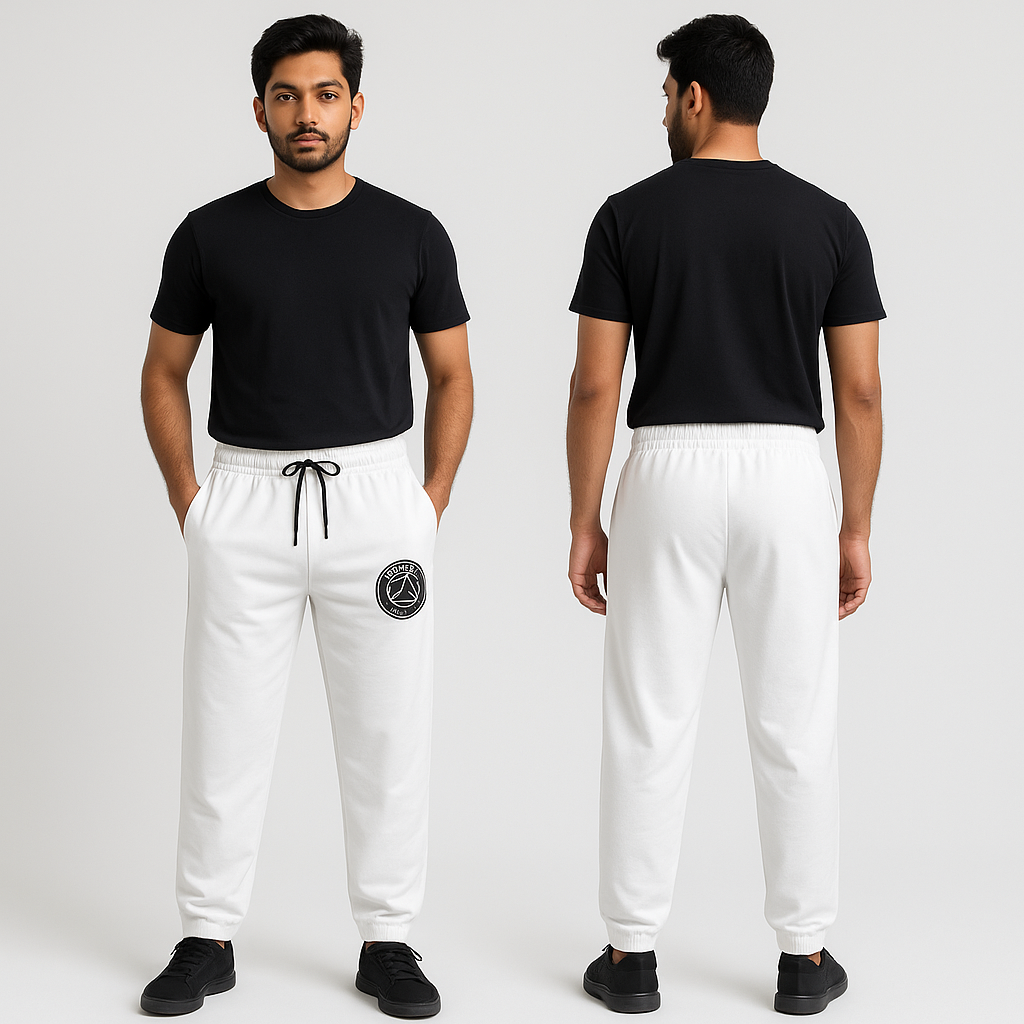 Men’s White Joggers