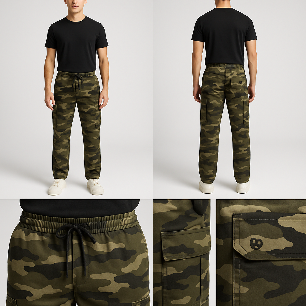 Men’s Camouflage Cargo Jogger Pants - Image 3