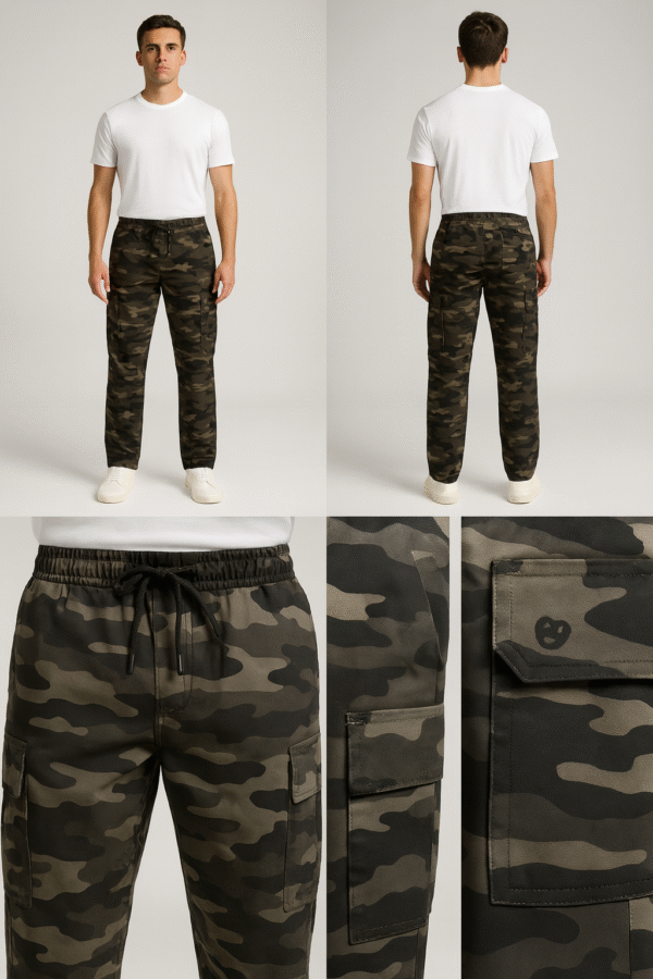 Men’s Camouflage Cargo Jogger Pants - Image 4