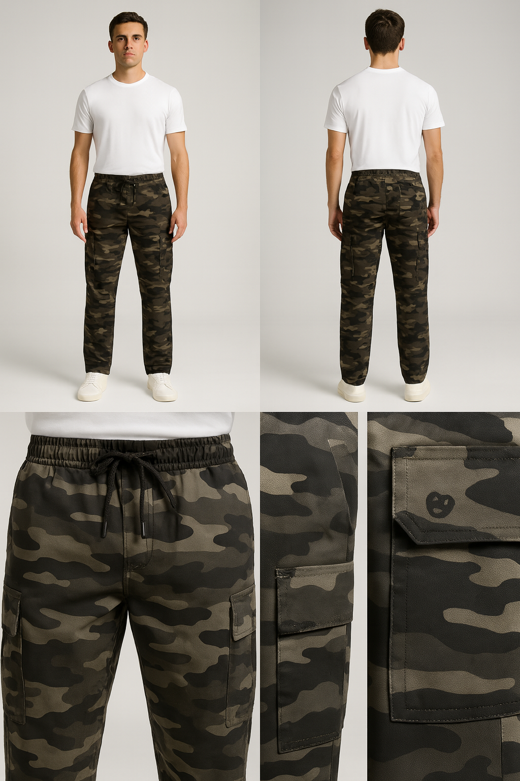 Men’s Camouflage Cargo Jogger Pants - Image 4