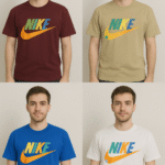 Men’s Printed Round Neck T-Shirts - Blue