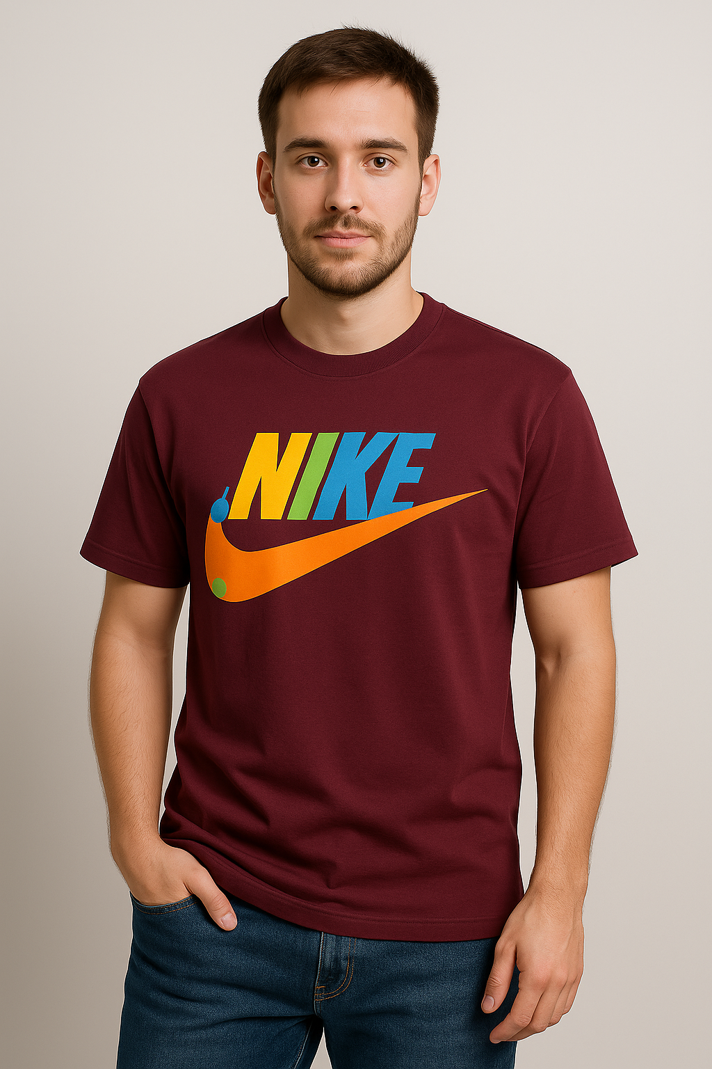 Men’s Printed Round Neck T-Shirts - Image 2