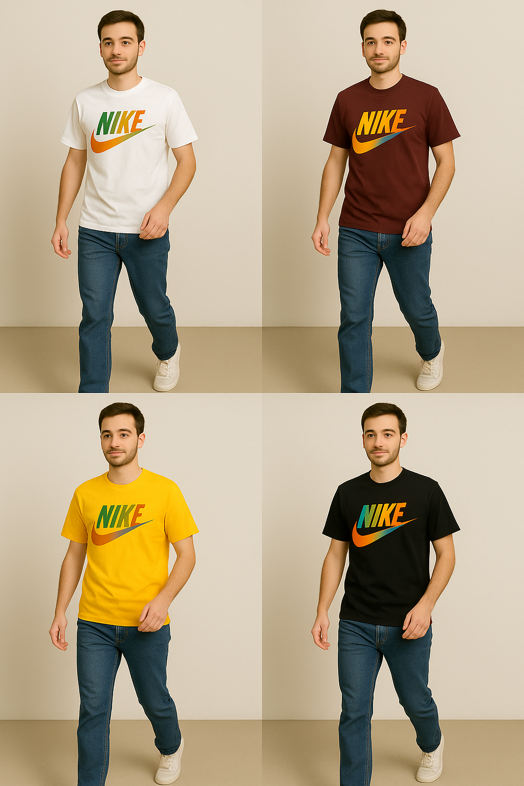 Men’s Printed Round Neck T-Shirts - Image 11