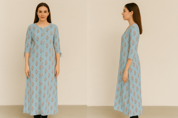 Elegant Cotton Anarkali Kurta - Image 3