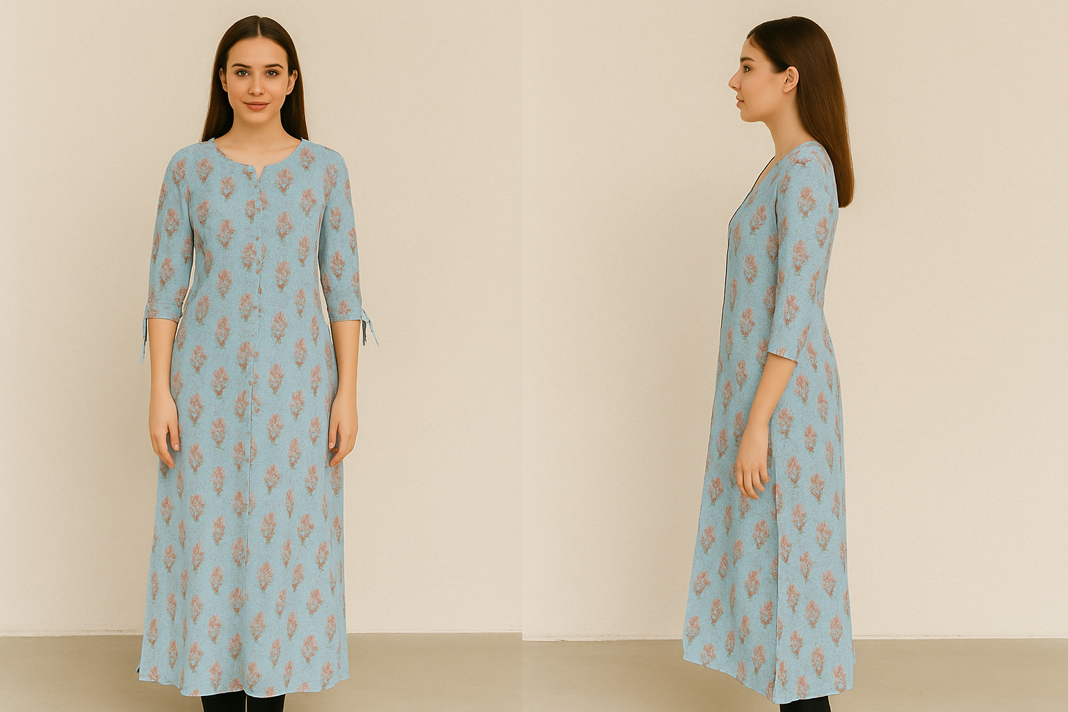 Elegant Cotton Anarkali Kurta - Image 3