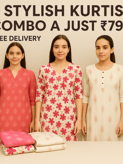 3 Stylish Kurtis Combo @ Just ₹799/-