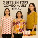 3 Stylish Tops Combo @ Just ₹699/-