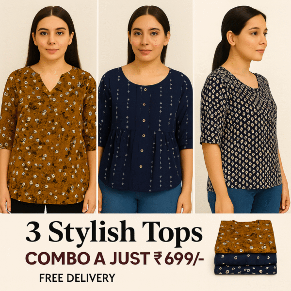 3 Stylish Tops Combo @ Just ₹699/-