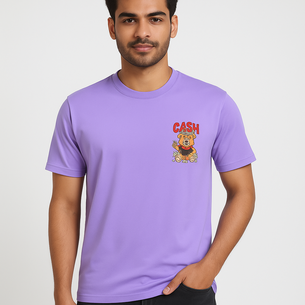 Couple Round-Neck "CASH Bear" T-Shirt Combo - Image 8