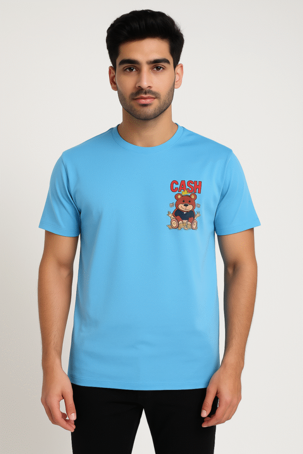 Couple Round-Neck "CASH Bear" T-Shirt Combo - Image 9
