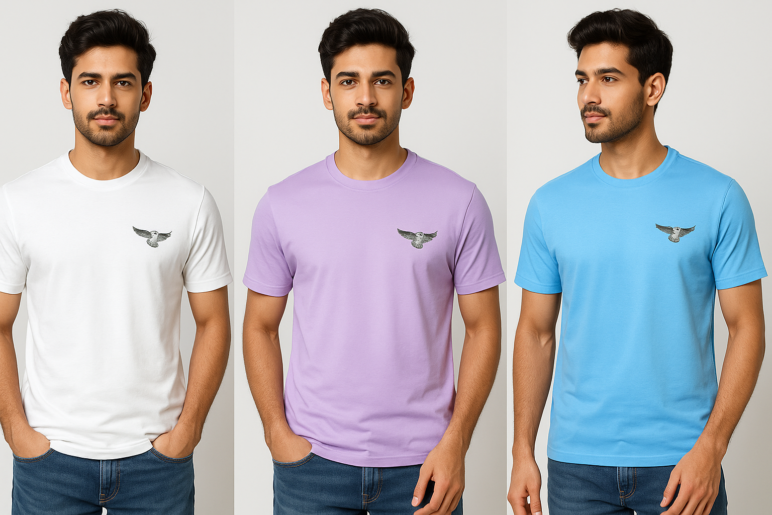 Couple Eagle Patch T-Shirt Combo - Image 6