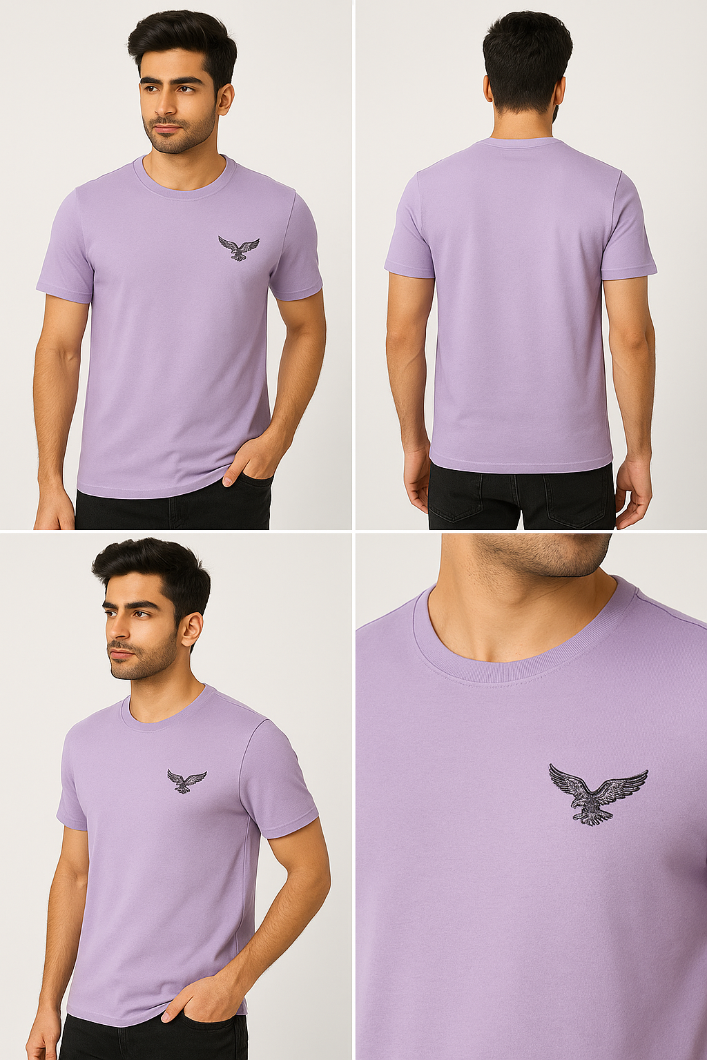 Couple Eagle Patch T-Shirt Combo - Image 5