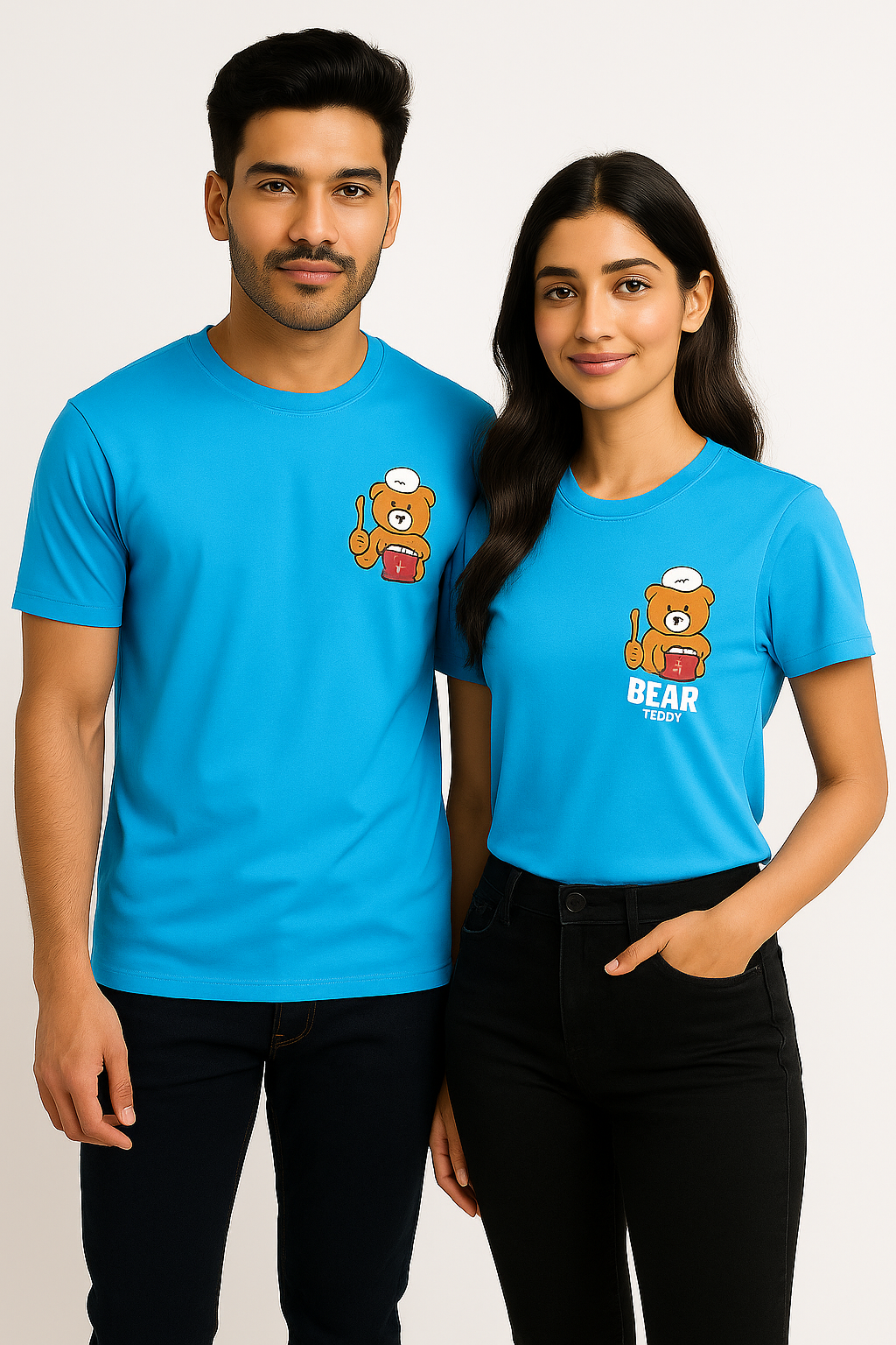 Bear Teddy Couple T-Shirts - Image 2