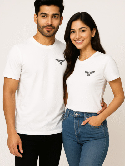 Couple Eagle Patch T-Shirt Combo