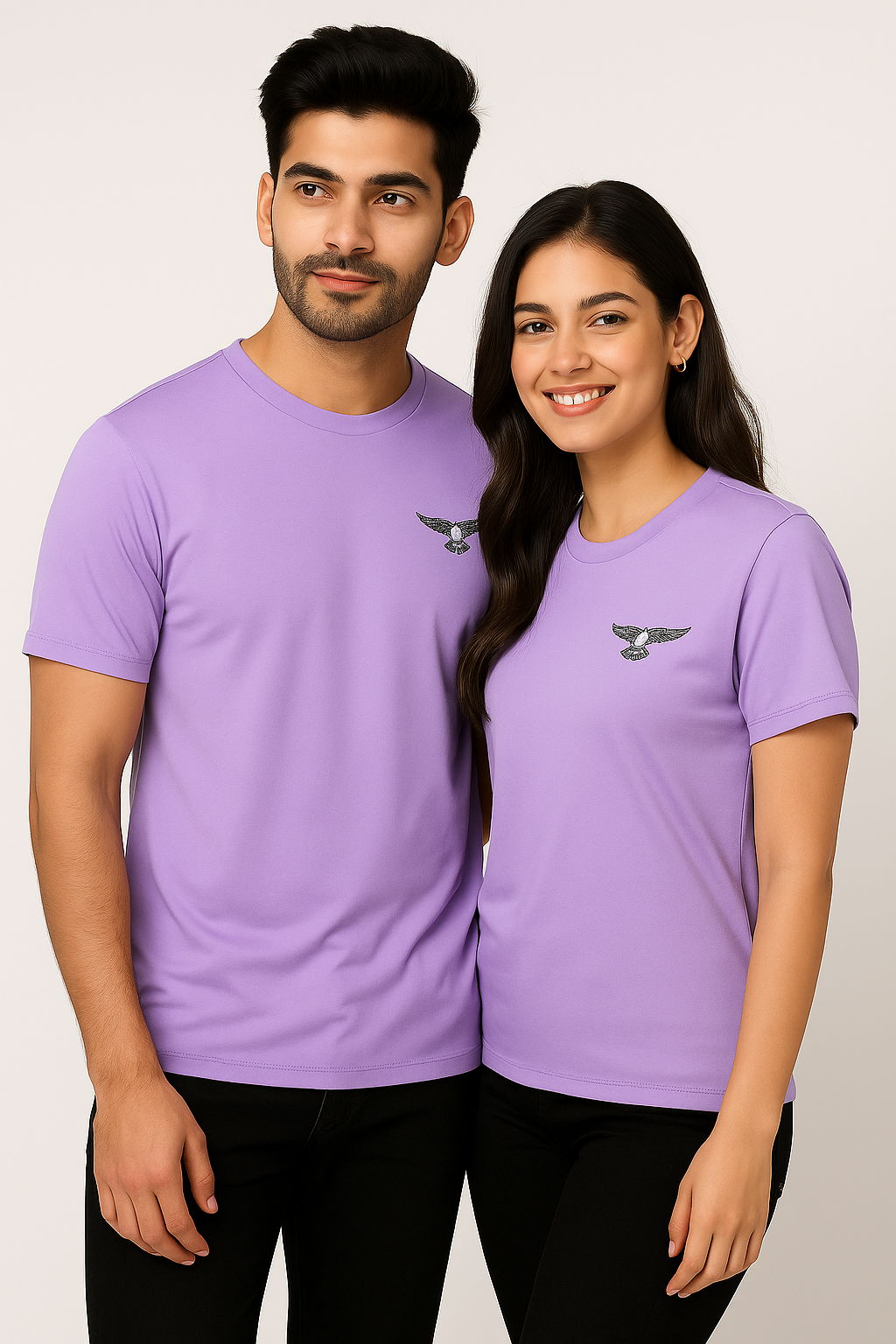 Couple Eagle Patch T-Shirt Combo - Image 3