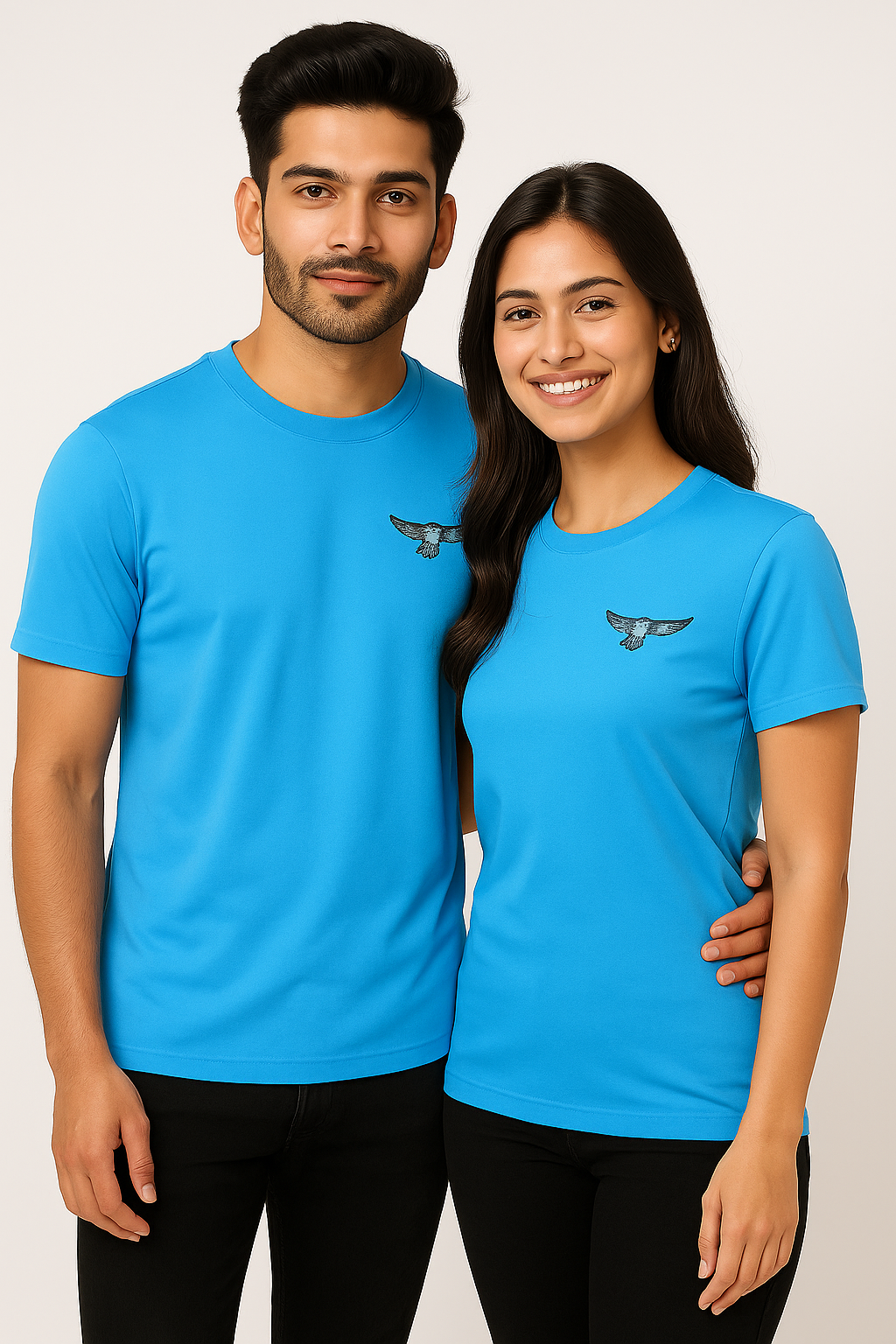 Couple Eagle Patch T-Shirt Combo - Image 4