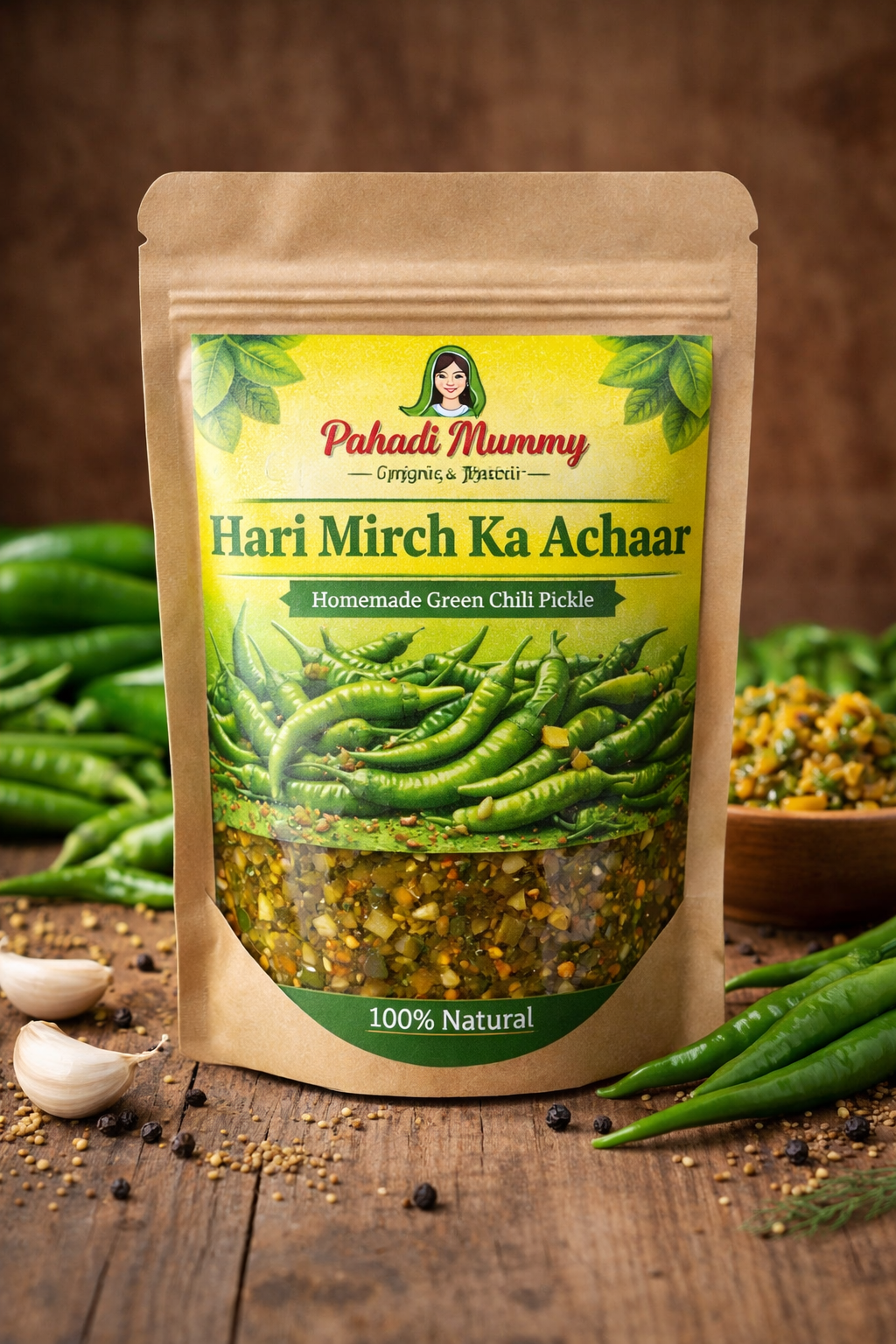Hari mirchi ka achar